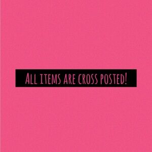 Cross Posted Items Notice Sign - Hot Pink and Black Text Display